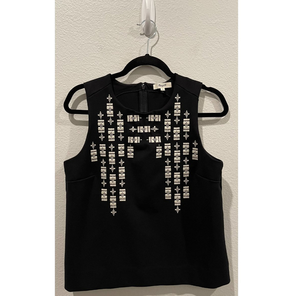 MADEWELL Stitchframe Ponte Black Tank Top - Picture 2 of 5